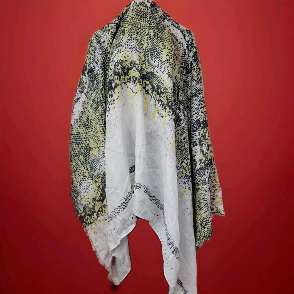 BARBARA BUI ~ Python Print Wrap Scarf Yellow/gray… - image 2